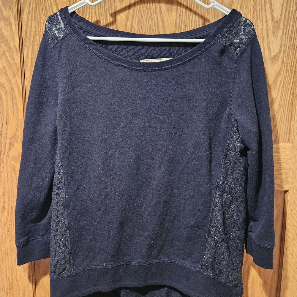 Hollister Black Lace Accent Sweatshirt